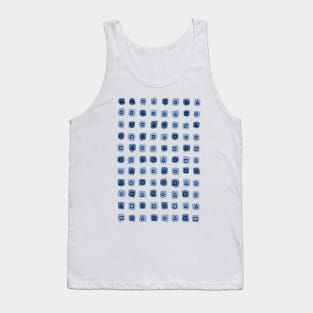 Abstract geometrical blue pattern Tank Top